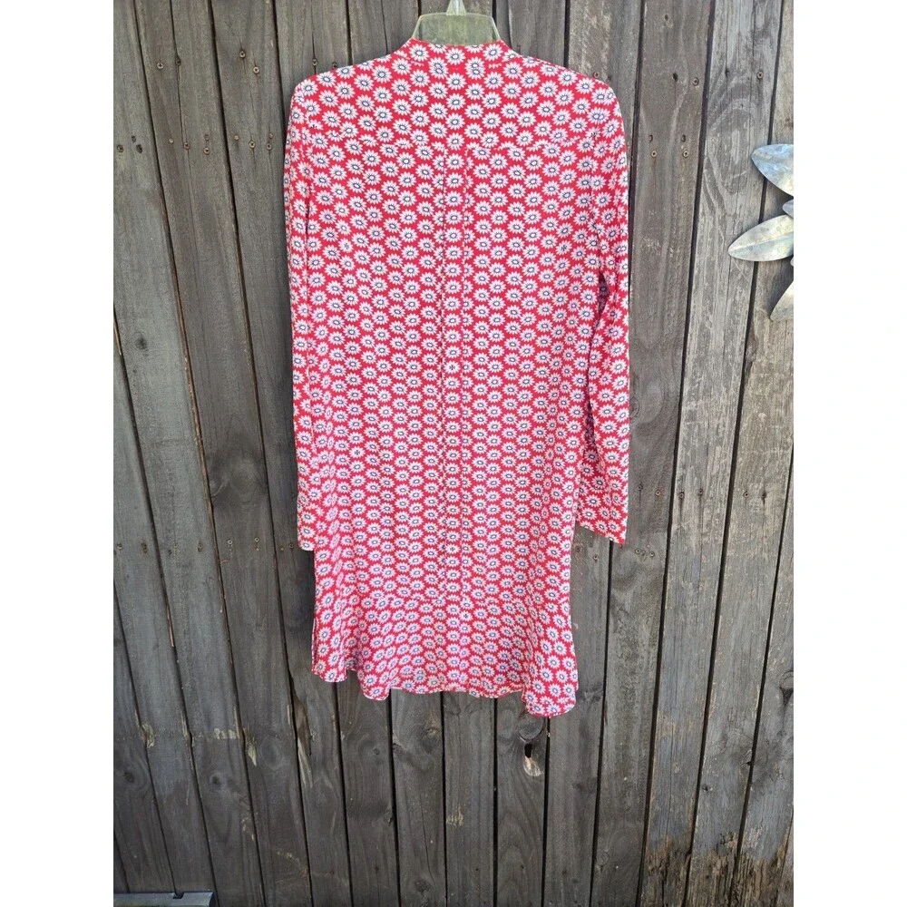 Tory Burch Longsleeve Red Floral dress - size 8